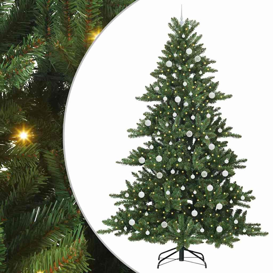 Kunstmatige Inklapbare Kerstboom Met 300 Led Groen 240 Cm Pvc
