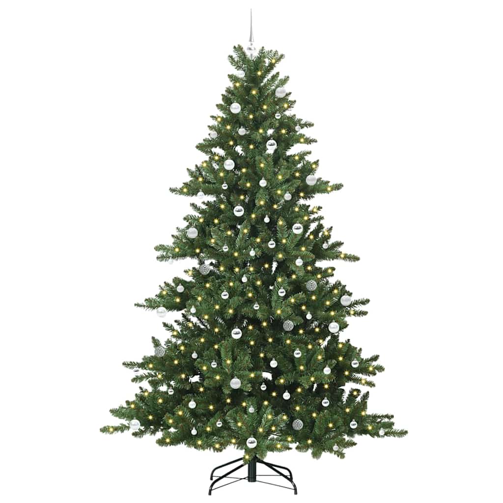 Kunstmatige Inklapbare Kerstboom Met 300 Led Groen 240 Cm Pvc