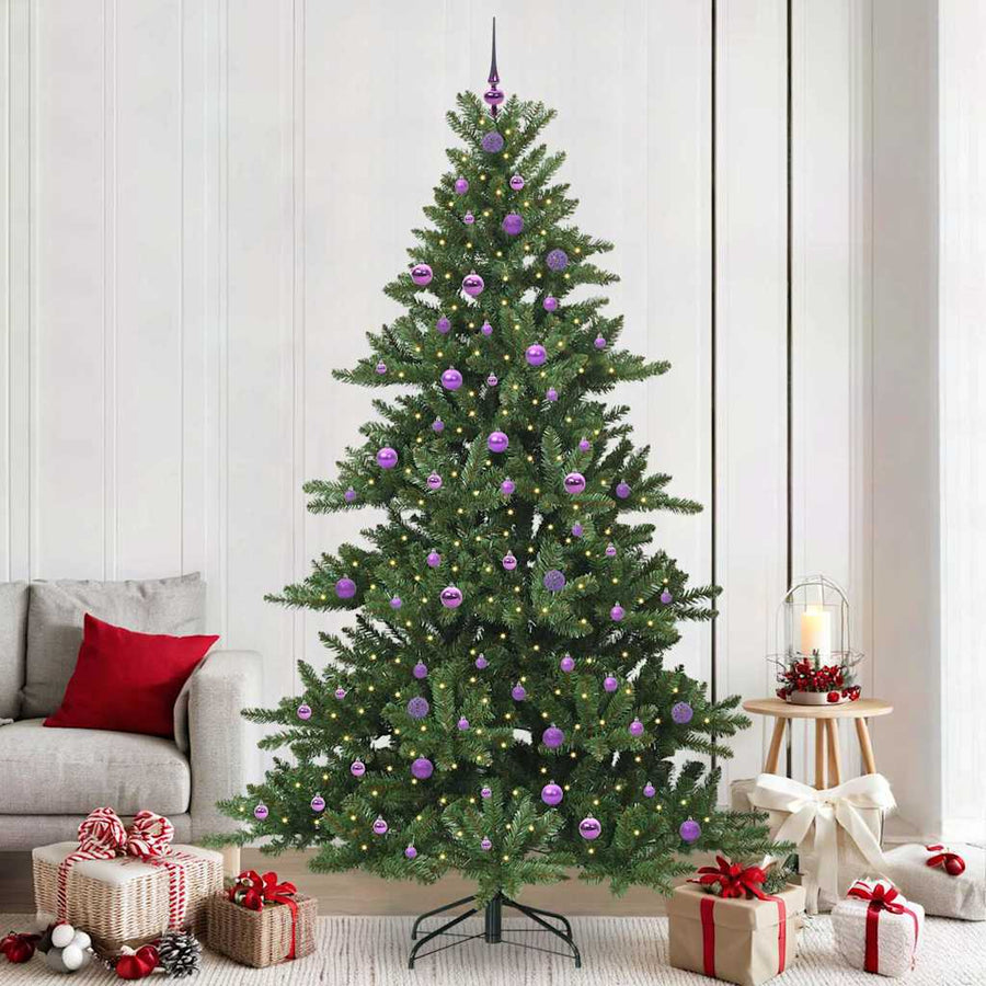 Kunstmatige Inklapbare Kerstboom Met 300 Led Groen 240 Cm Pvc