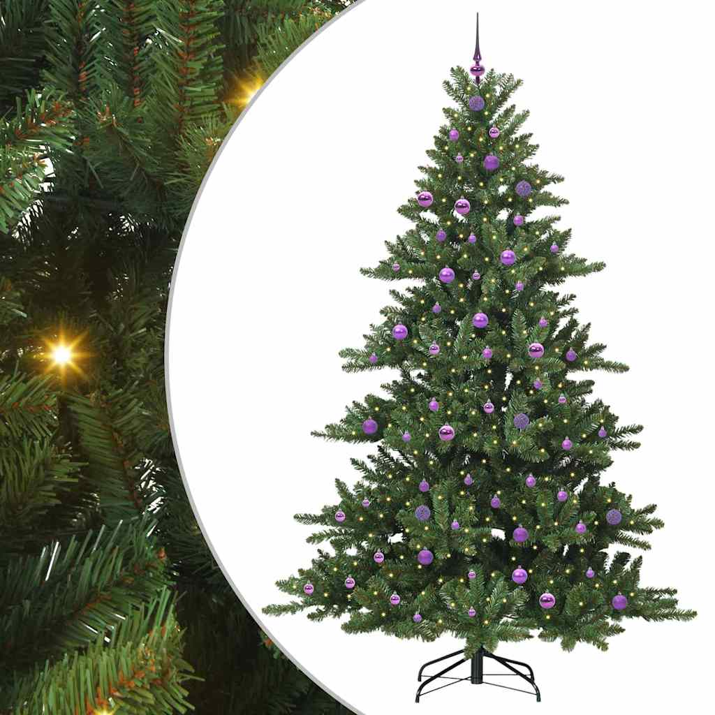 Kunstmatige Inklapbare Kerstboom Met 300 Led Groen 240 Cm Pvc