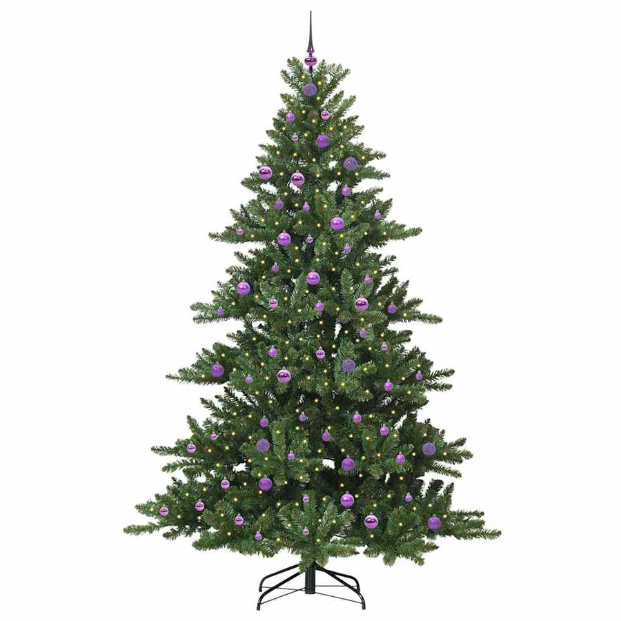 Kunstmatige Inklapbare Kerstboom Met 300 Led Groen 240 Cm Pvc