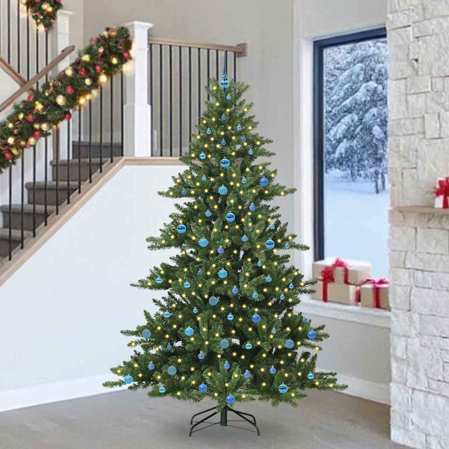 Kunstmatige Inklapbare Kerstboom Met 300 Led Groen 240 Cm Pvc