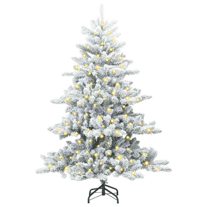 Kunstmatige Inklapbare Kerstboom Wit 150 cm PVC en staal