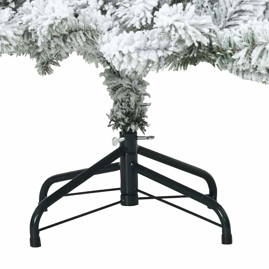 Kunstmatige Inklapbare Kerstboom Wit 150 cm PVC en staal