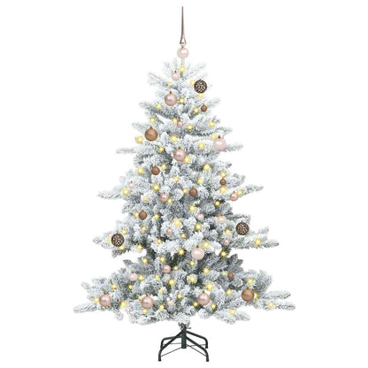Kunstmatige Inklapbare Kerstboom Wit 150 cm PVC en staal