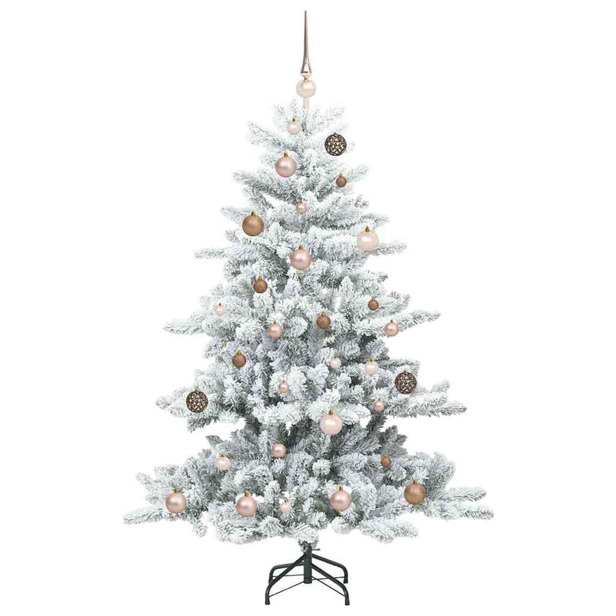 Kunstmatige Inklapbare Kerstboom Wit 150 cm PVC en staal