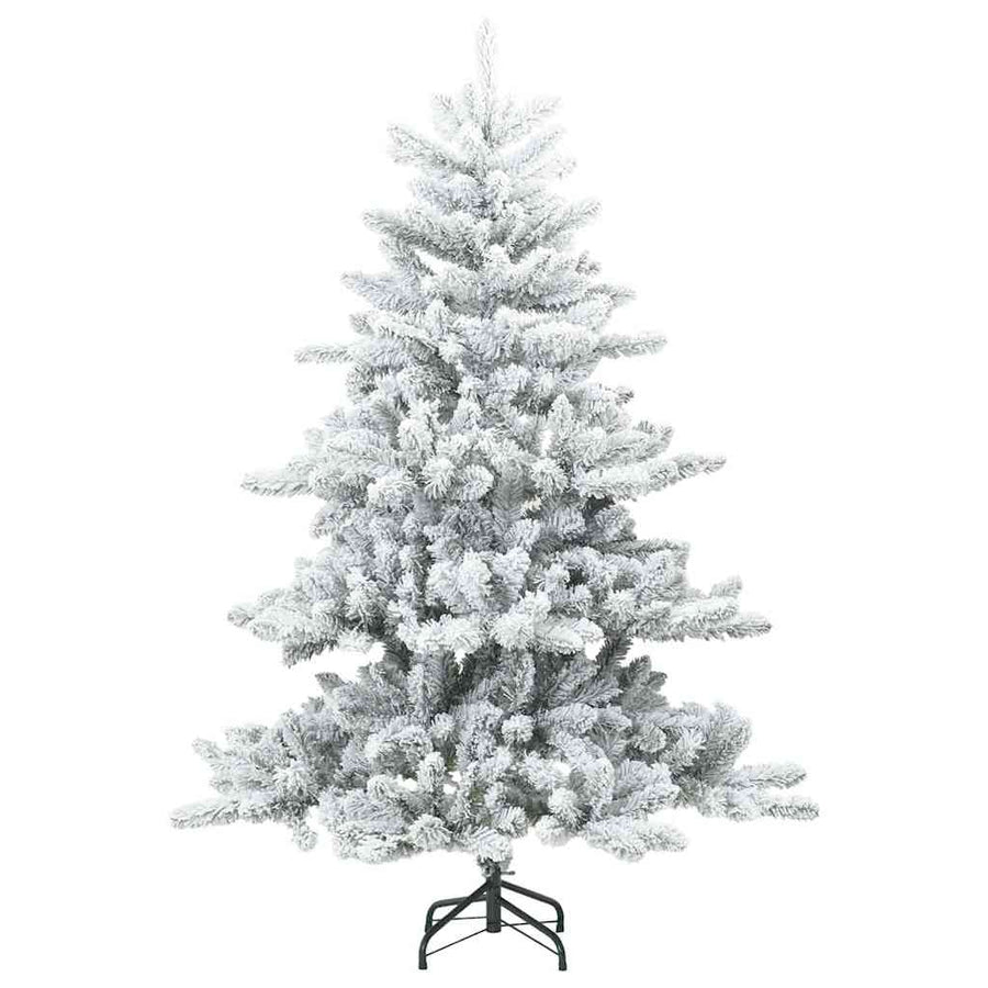 Kunstmatige Inklapbare Kerstboom Wit 150 cm PVC en staal