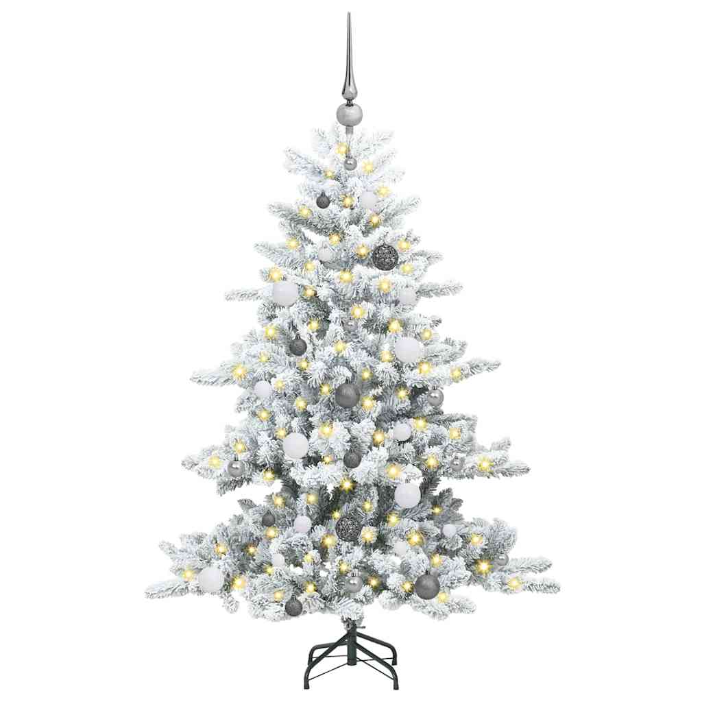 Kunstmatige Inklapbare Kerstboom Wit 150 cm PVC en staal