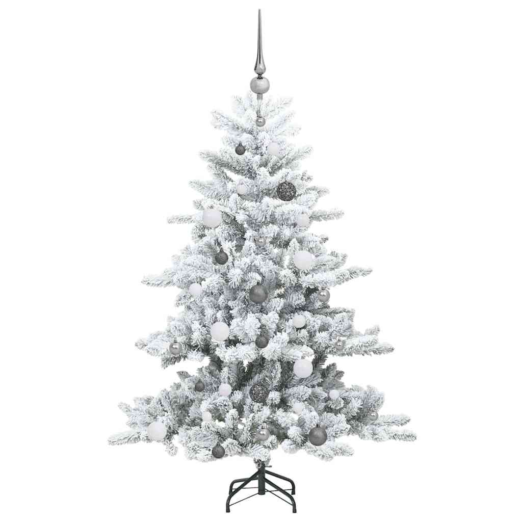 Kunstmatige Inklapbare Kerstboom Wit 150 cm PVC en staal