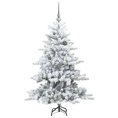 Kunstmatige Inklapbare Kerstboom Wit 150 cm PVC en staal