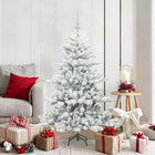 Artificial Collapsible Christmas Tree White 150 cm PVC and Steel