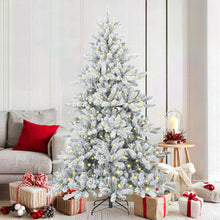 Kunstmatige Inklapbare Kerstboom met 300 LED's Wit 180 cm PVC