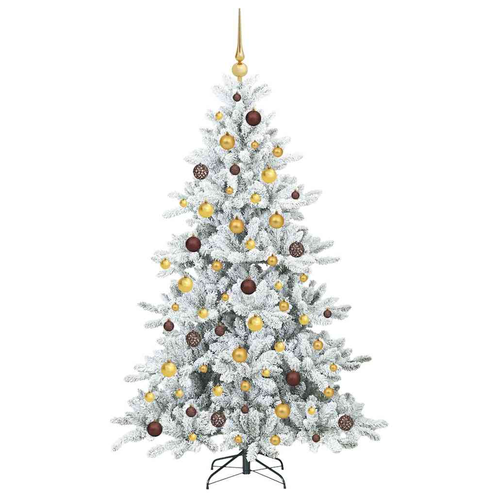 Kunstmatige Inklapbare Kerstboom Wit 180 cm PVC en staal