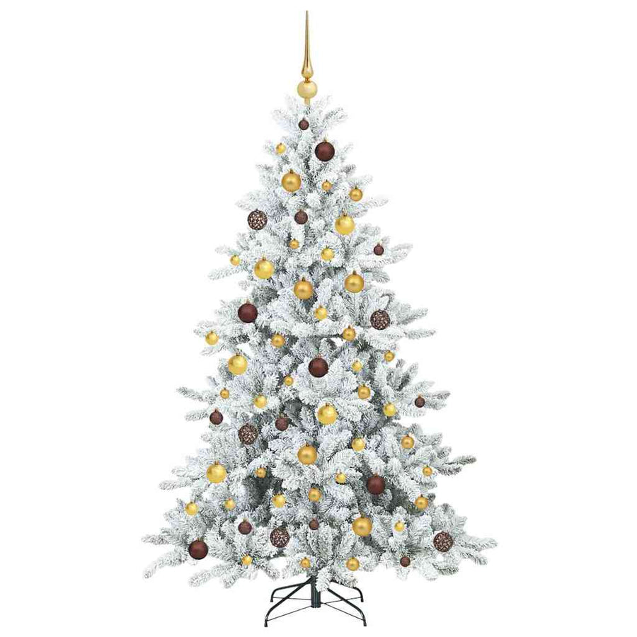 Kunstmatige Inklapbare Kerstboom Wit 180 cm PVC en staal
