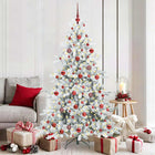 Artificial Collapsible White Christmas Tree 180 cm PVC and Steel