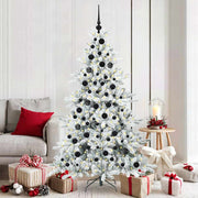 Kerstboom 180 cm wit inklapbaar PVC staal