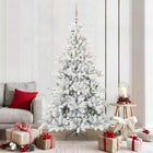 Artificial Collapsible White Christmas Tree 180 cm PVC and Steel
