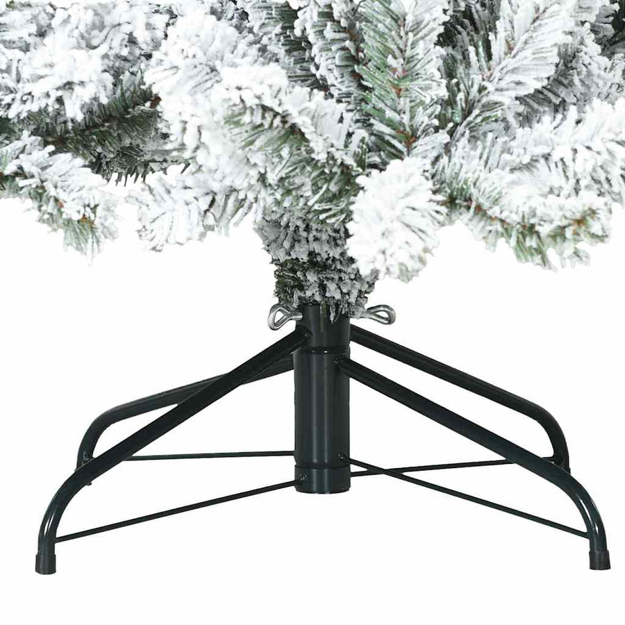 Kunstmatige Inklapbare Kerstboom met 300 LED's Wit 210 cm PVC