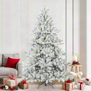 Kerstboom inklapbaar 210 cm wit PVC staal