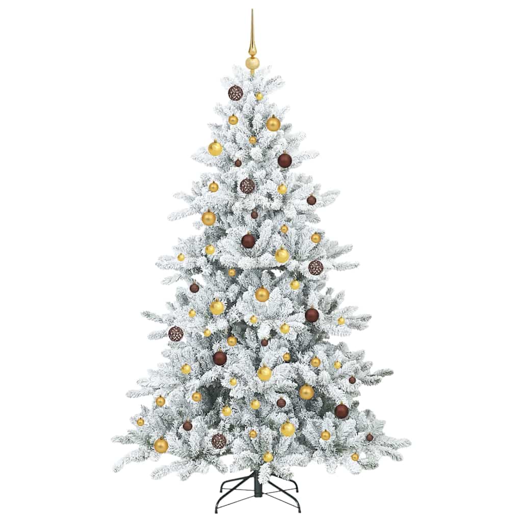 Kunstmatige Inklapbare Kerstboom Wit 210 cm PVC en staal
