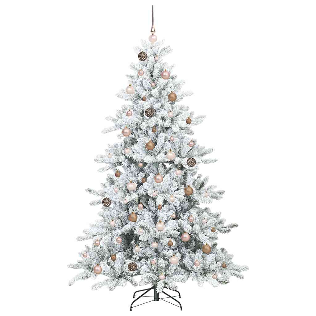 Kunstmatige Inklapbare Kerstboom Wit 210 cm PVC en staal