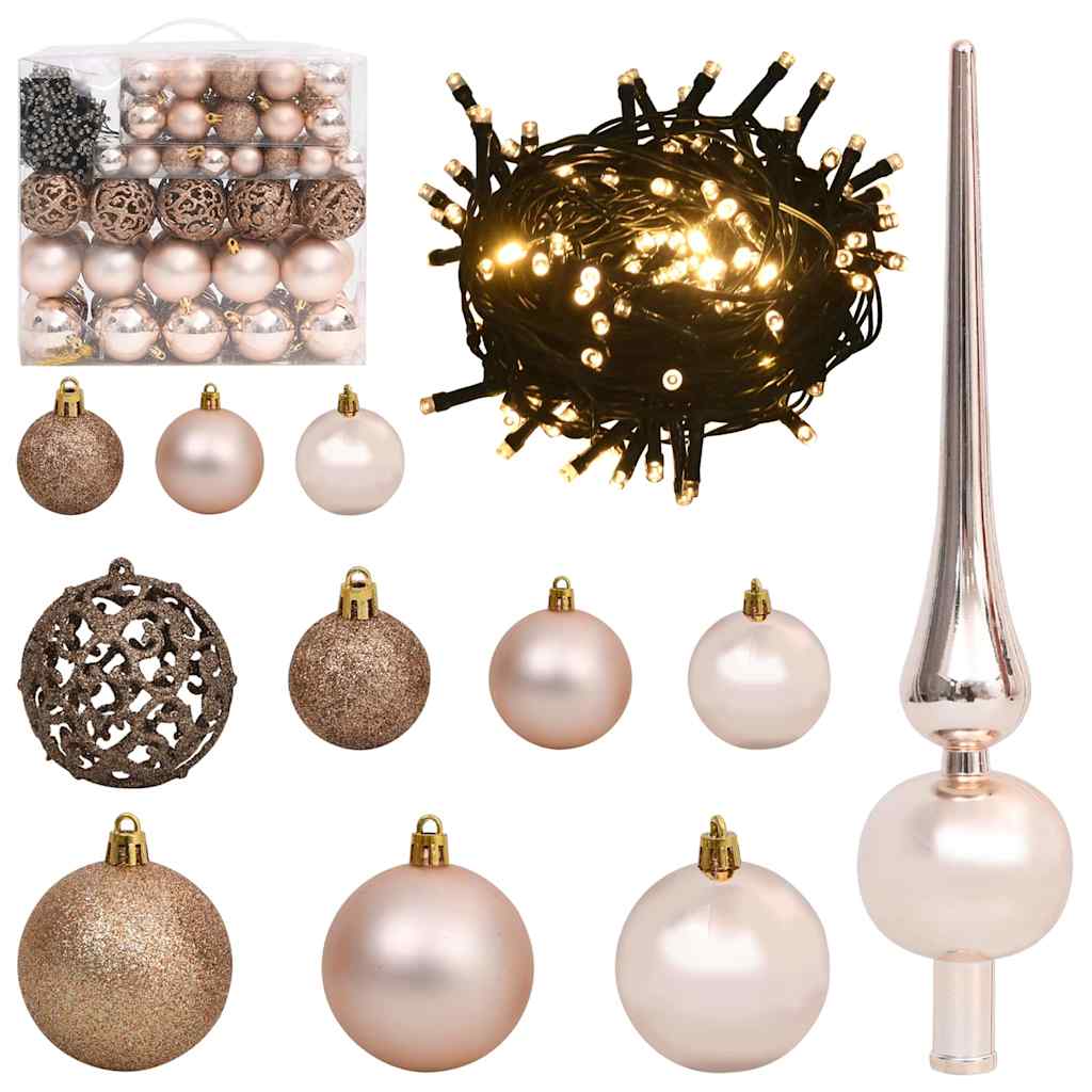 Kunstmatige Inklapbare Kerstboom Wit 210 cm PVC en staal