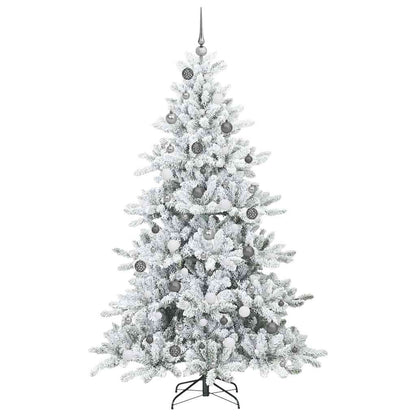Kunstmatige Inklapbare Kerstboom Wit 210 cm PVC en staal