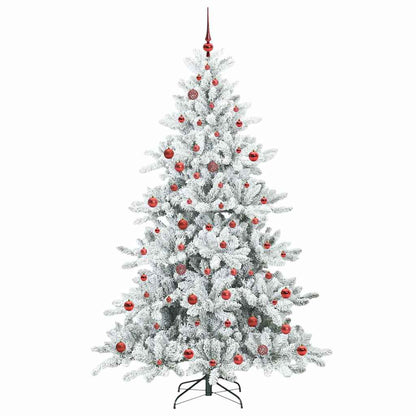 Kunstmatige Inklapbare Kerstboom Wit 210 cm PVC en staal