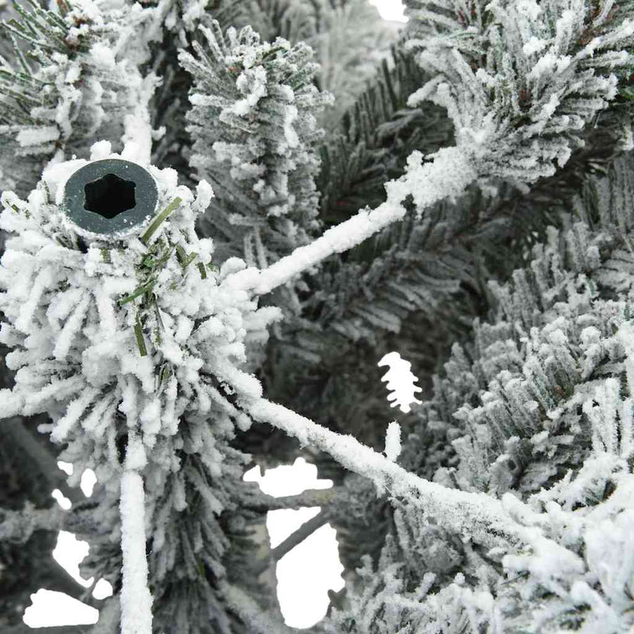 Kunstmatige Inklapbare Kerstboom met 300 LED's Wit 210 cm PVC