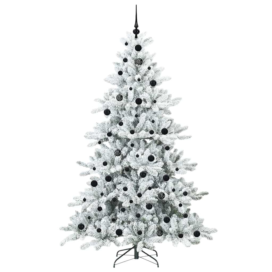 Kunstmatige Inklapbare Kerstboom met 300 LED's Wit 210 cm PVC