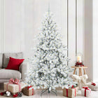 Artificial Collapsible Christmas Tree White 210 cm PVC and Steel