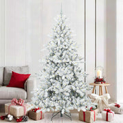 Kerstboom kunst 210 cm wit PVC staal