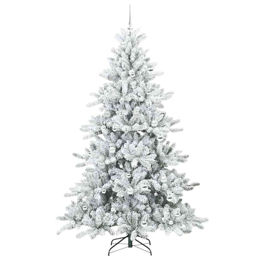 Kunstmatige Inklapbare Kerstboom Wit 210 cm PVC en staal