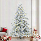 Kerstboom wit 240 cm PVC staal