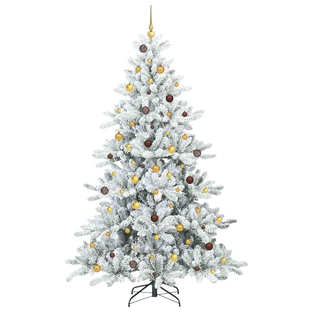 Kunstmatige Inklapbare Kerstboom Wit 240 cm PVC en staal