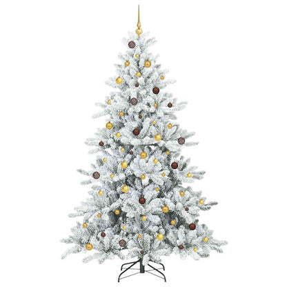 Kunstmatige Inklapbare Kerstboom Wit 240 cm PVC en staal