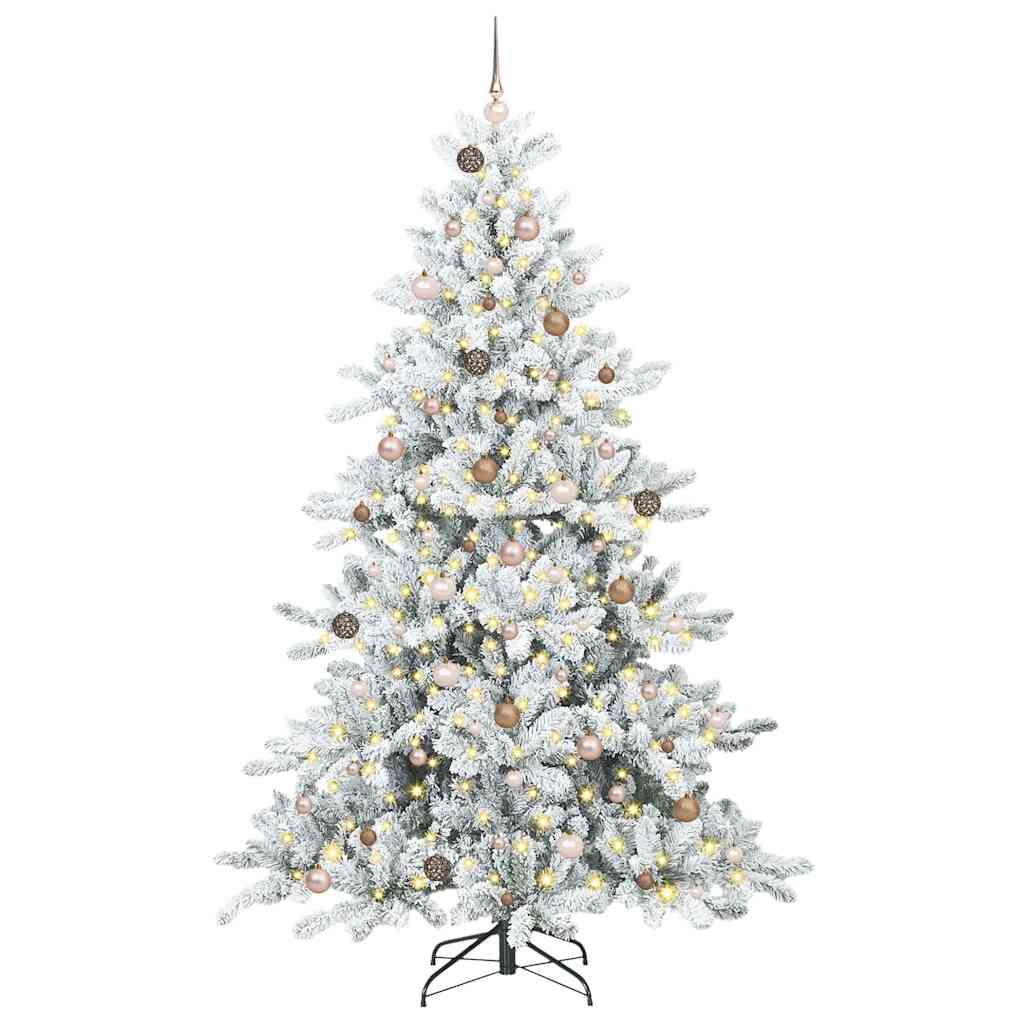 Kunstmatige Inklapbare Kerstboom Wit 240 cm PVC en staal