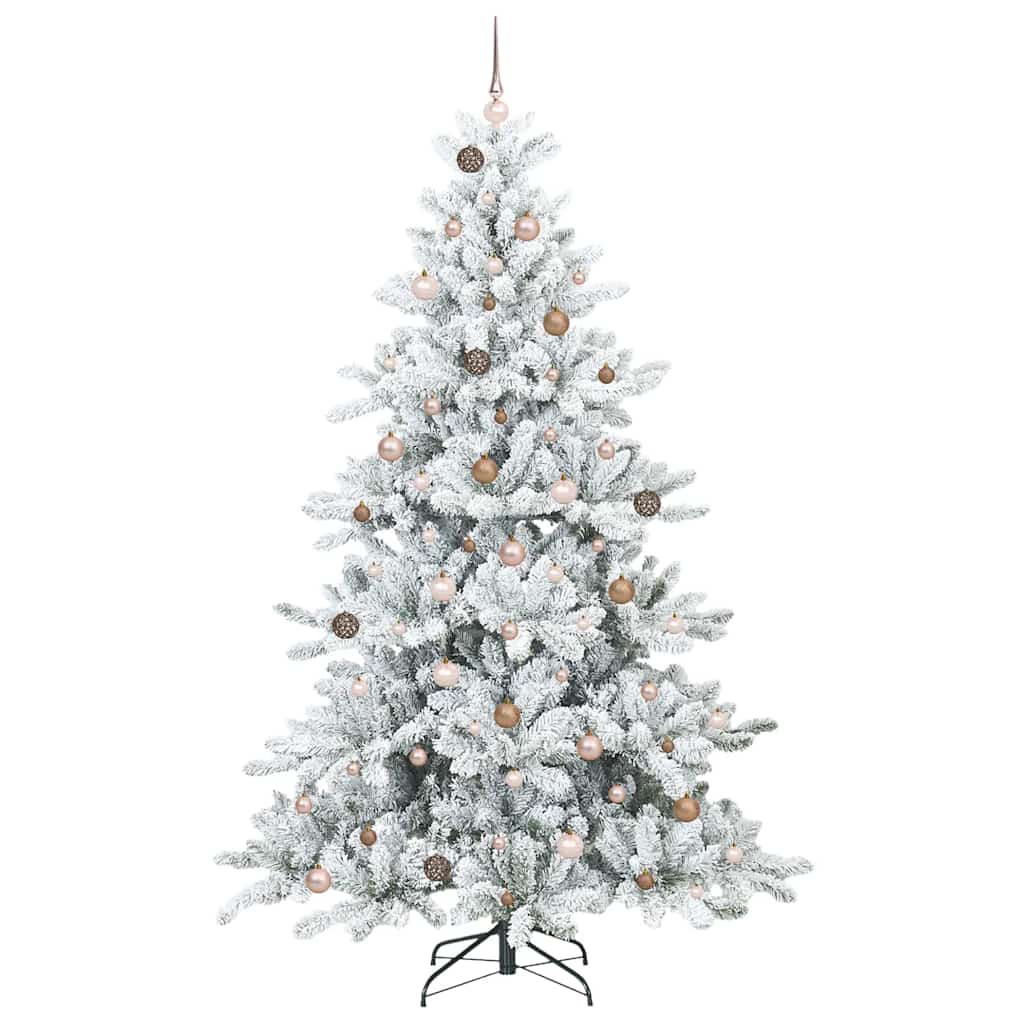 Kunstmatige Inklapbare Kerstboom Wit 240 cm PVC en staal