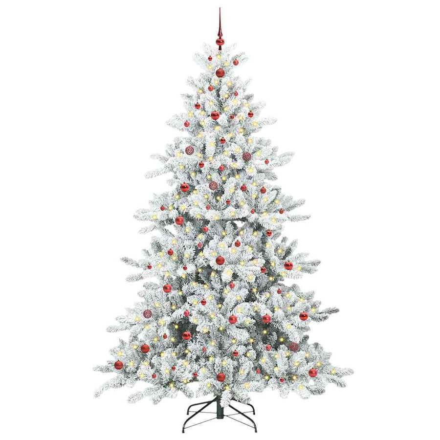 Kunstmatige Inklapbare Kerstboom Wit 240 cm PVC en staal