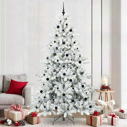 Kunstmatige Inklapbare Kerstboom Wit 240 cm PVC en staal