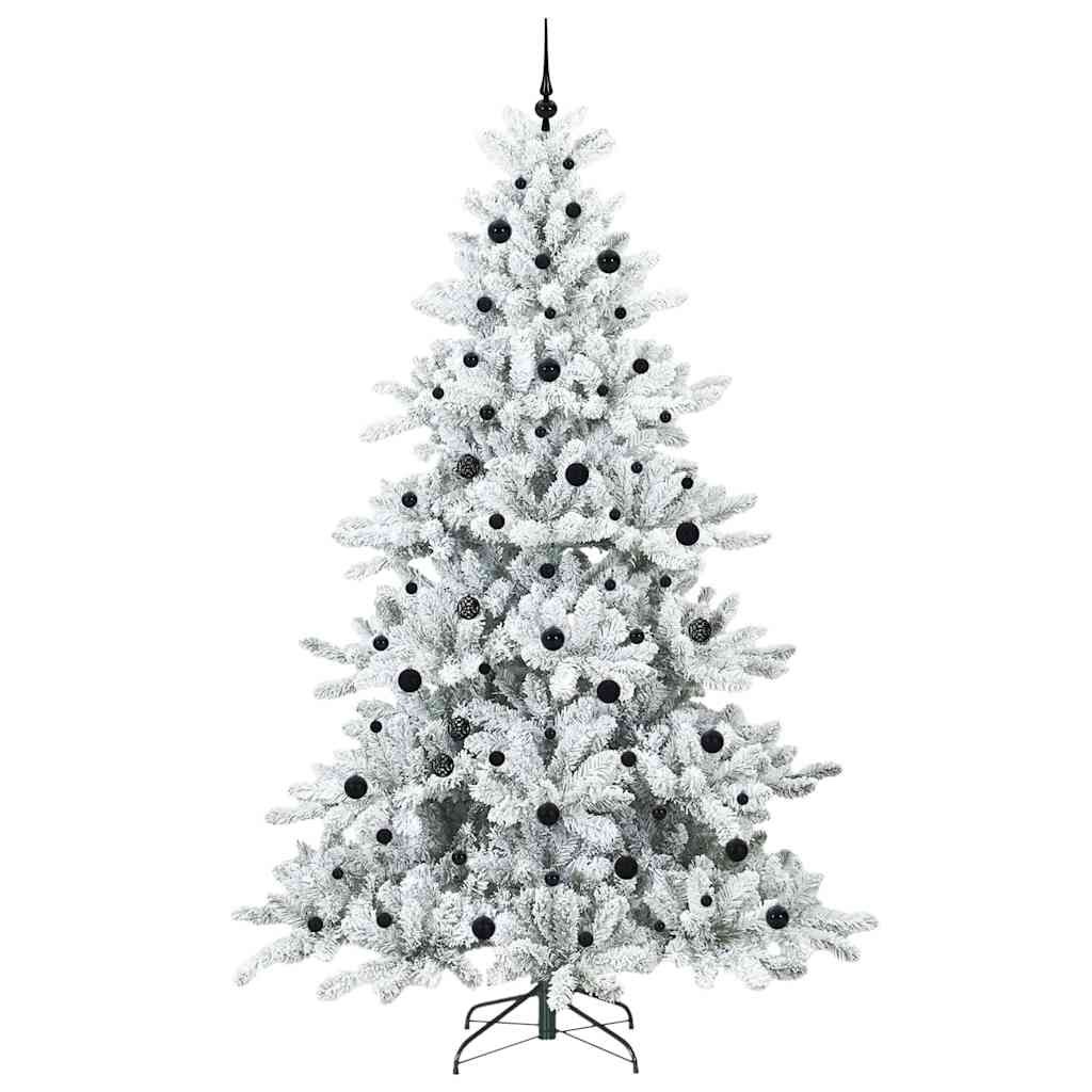 Kunstmatige Inklapbare Kerstboom Wit 240 cm PVC en staal