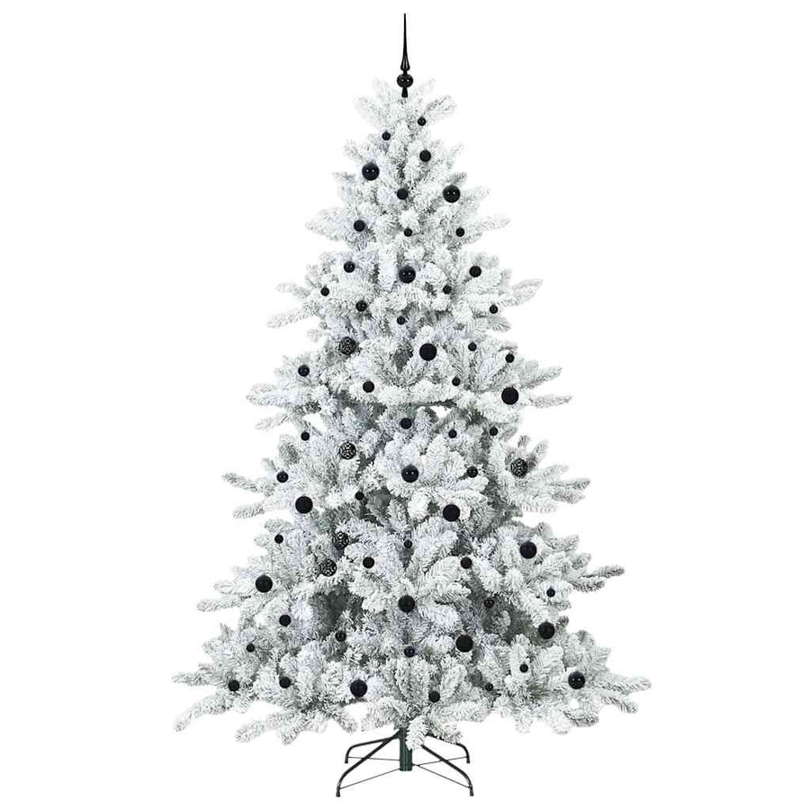 Kunstmatige Inklapbare Kerstboom Wit 240 cm PVC en staal