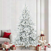 Kerstboom inklapbaar 240 cm wit PVC staal