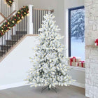 Kerstboom inklapbaar wit 240 cm PVC staal