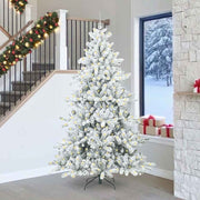 Kerstboom wit 240 cm PVC staal