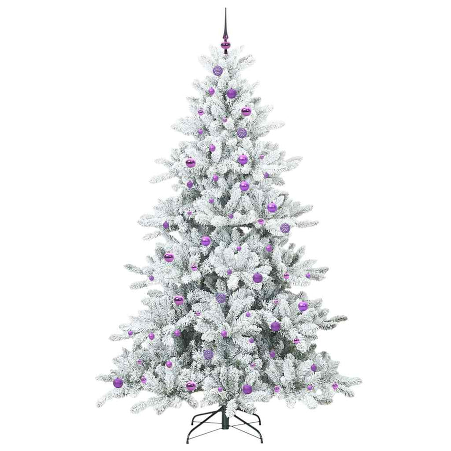 Kunstmatige Inklapbare Kerstboom Wit 240 cm PVC en staal