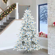 Kerstboom 240 cm wit inklapbaar PVC staal