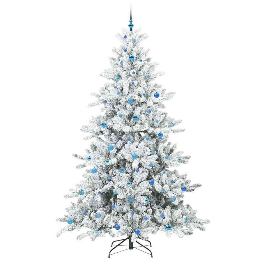 Kunstmatige Inklapbare Kerstboom Wit 240 cm PVC en staal
