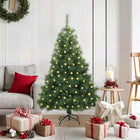 Artificial Christmas Tree with 150 LEDs with Stand Green 120 cm PE and PVC