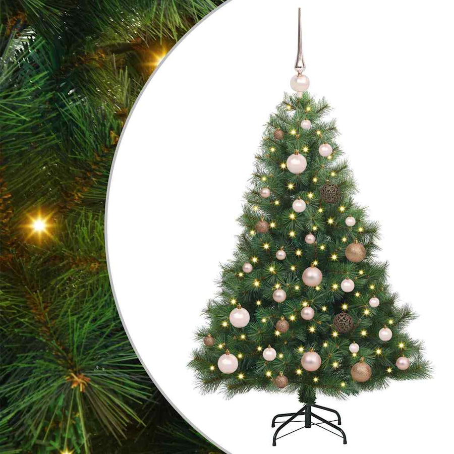 Kunstkerstboom met 150 LED met standaard Groen 120 cm PE en PVC